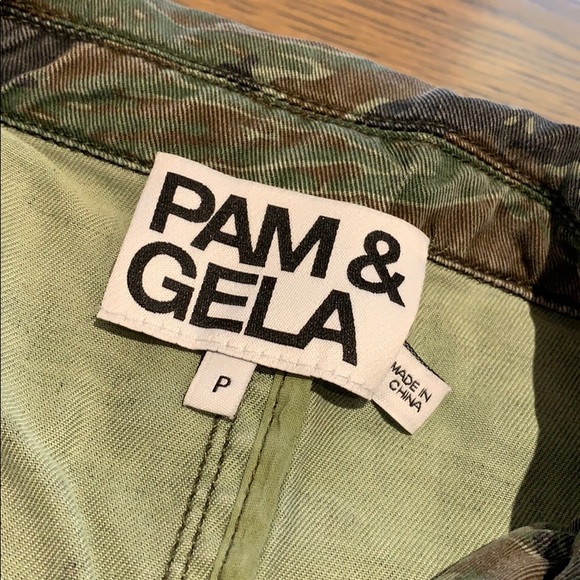 ❤️1-DAY SALE❤️NWOT PAM & GELA CAMO SHIRT/JACKET - Picture 3 of 4